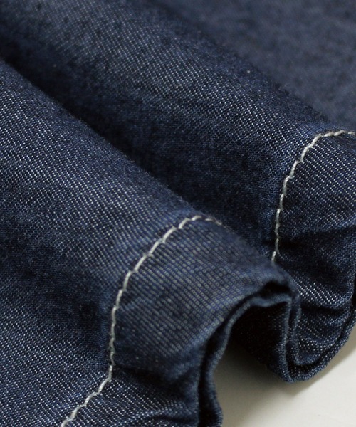LAVEANGE（ラビアンジェ）の「デニムタックブラウス（シャツ/ブラウス・レディース・ネイビー/ブラック・4L/3L/LL/M/5L）」の9枚目の写真