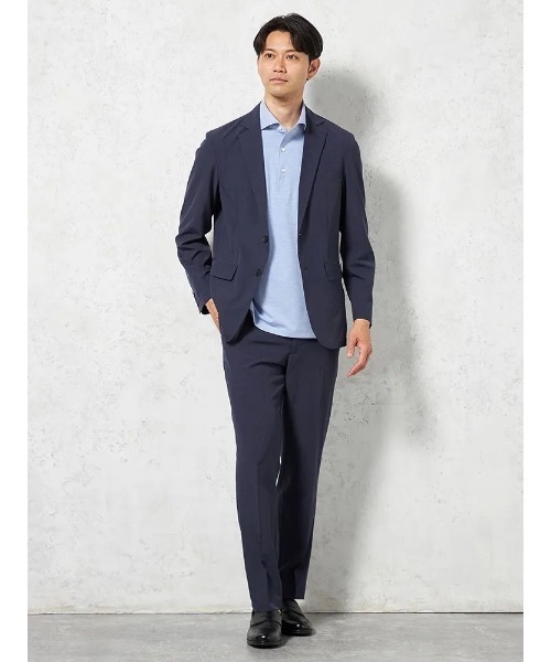 HARUYAMA(ハルヤマ)の「【AIR SUIT】ジャケット 2つボタン 接触冷感 吸汗速乾 UVカット【セットアップ可】(テーラードジャケット・メンズ・ネイビー/ライトグレー/ブルー/ブラック・M/L/AB(M)/LL-AB/LL/AB(S)/S/AB(L))」の6枚目の写真