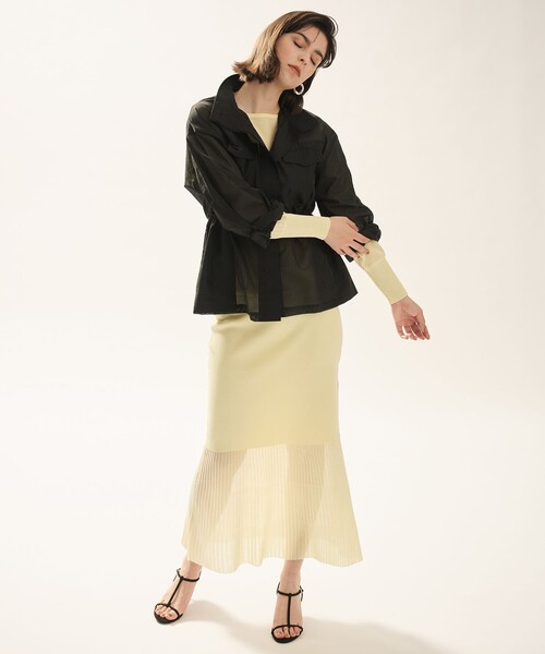 セール】シアーニット コンビスカート（スカート）｜uncrave