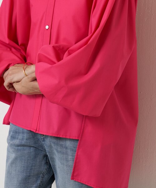 極美品 ビアズリー BEARDSLEY ボリュームシャツ ピンク ブラウス F 極美品 ビアズリー BEARDSLEY ボリュームシャツ ピンク ブラウス F