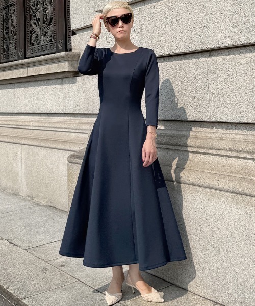 JENNE フレンチ美シルエットとろみスリーブワンピース フレンチ美シルエットとろみスリーブワンピース（ワンピース）｜JENNE