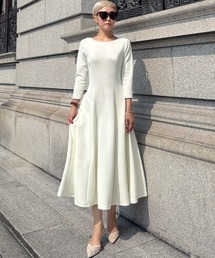 JENNEフレンチ美シルエットとろみワンピースSホワイト定価22000