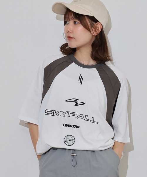 RE730（アールイーセブンサーティー）の「ゲームシャツ刺繍Tシャツ（Tシャツ/カットソー・メンズ・ブラック/オフホワイト・L/M）」の11枚目の写真