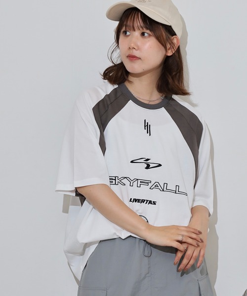 RE730（アールイーセブンサーティー）の「ゲームシャツ刺繍Tシャツ（Tシャツ/カットソー・メンズ・ブラック/オフホワイト・L/M）」の12枚目の写真