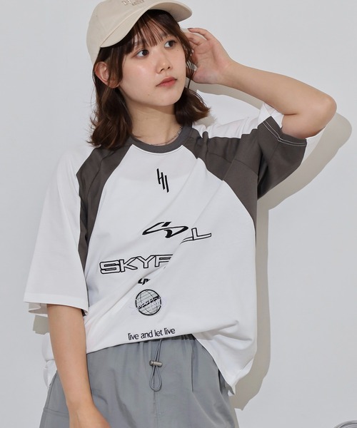 RE730（アールイーセブンサーティー）の「ゲームシャツ刺繍Tシャツ（Tシャツ/カットソー・メンズ・ブラック/オフホワイト・L/M）」の13枚目の写真