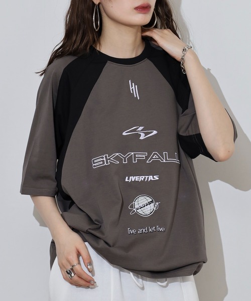 RE730（アールイーセブンサーティー）の「ゲームシャツ刺繍Tシャツ（Tシャツ/カットソー・メンズ・ブラック/オフホワイト・L/M）」の17枚目の写真