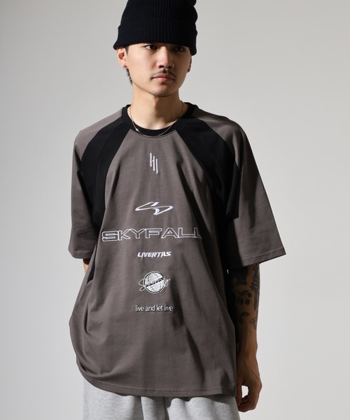RE730（アールイーセブンサーティー）の「ゲームシャツ刺繍Tシャツ（Tシャツ/カットソー・メンズ・ブラック/オフホワイト・L/M）」の3枚目の写真