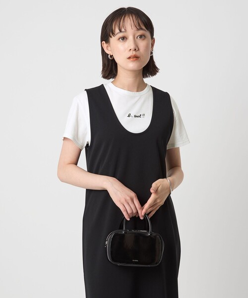 To b. by agnes b.(トゥービーバイアニエスベー)の「<To b. by agnes b.コラボ>ロゴ ショートスリーブ Tシャツ(Tシャツ/カットソー・レディース・ブラック/オフホワイト・FREE)」の7枚目の写真