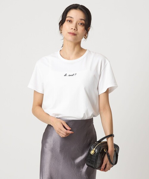To b. by agnes b.(トゥービーバイアニエスベー)の「<To b. by agnes b.コラボ>ロゴ ショートスリーブ Tシャツ(Tシャツ/カットソー・レディース・ブラック/オフホワイト・FREE)」の10枚目の写真