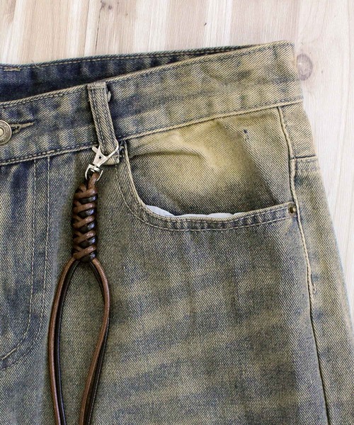 TopIsm(トップイズム)の「ストラップ付ビンテージライク ブーツカットデニムパンツ(デニムパンツ・メンズ・ブルー・M/L)」の7枚目の写真