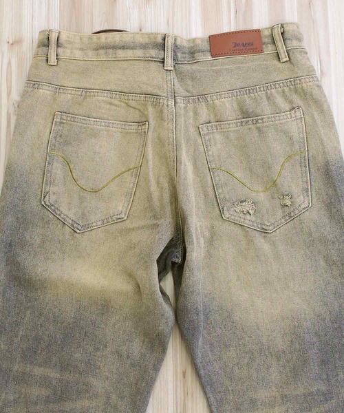 TopIsm(トップイズム)の「ストラップ付ビンテージライク ブーツカットデニムパンツ(デニムパンツ・メンズ・ブルー・M/L)」の13枚目の写真