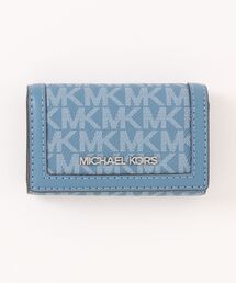 MICHAEL KORS MKキーケース グレー/ホワイト 6連 MICHAEL KORS マイケルコース 折り財布＆キーケース6連 2点SET