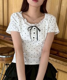 OLIVE des OLIVE | レイヤード風ヘンリーネックシャツ(Tシャツ/カットソー)