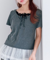 OLIVE des OLIVE | レイヤード風ヘンリーネックシャツ(Tシャツ/カットソー)