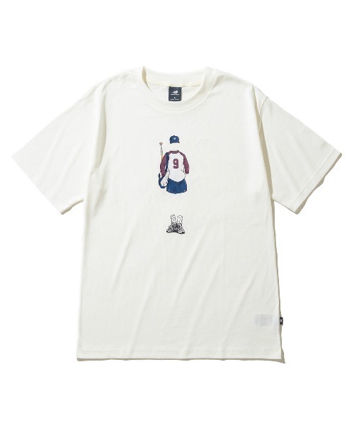 NEW BALANCE(ニューバランス)の「New Balance QTM BASEBALL T-SHIRT(ニューバランス QTM ベースボール Tシャツ)(Tシャツ/カットソー・メンズ・ブルー/ブラック/ホワイト・SMALL/MEDIUM/LARGE/X-LARGE/XX-LARGE)」の1枚目の写真