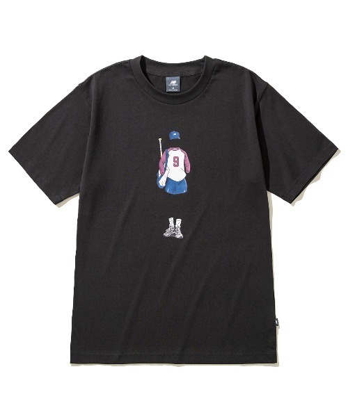 NEW BALANCE(ニューバランス)の「New Balance QTM BASEBALL T-SHIRT(ニューバランス QTM ベースボール Tシャツ)(Tシャツ/カットソー・メンズ・ブルー/ブラック/ホワイト・SMALL/MEDIUM/LARGE/X-LARGE/XX-LARGE)」の2枚目の写真