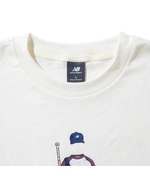 NEW BALANCE(ニューバランス)の「New Balance QTM BASEBALL T-SHIRT(ニューバランス QTM ベースボール Tシャツ)(Tシャツ/カットソー・メンズ・ブルー/ブラック/ホワイト・SMALL/MEDIUM/LARGE/X-LARGE/XX-LARGE)」の5枚目の写真
