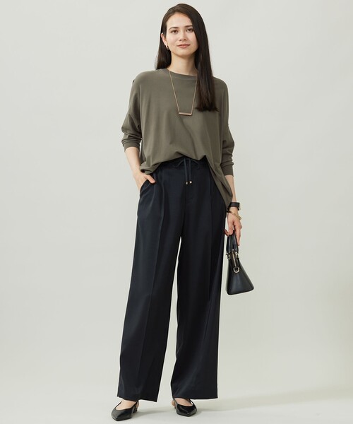 自由区(ジユウク)の「ウールライクストレッチワイド パンツ(その他パンツ・レディース・ネイビー系/グレー系/ベージュ系・32)」の16枚目の写真