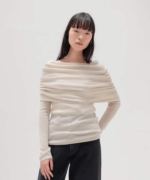 セール】big offshoulder pull(ビッグオフショルダープルオーバー