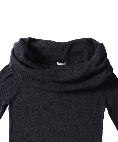 DRESSLAVE（ドレスレイブ）の「big offshoulder pull(ビッグオフショルダープルオーバー)（ニット/セーター・レディース・ホワイト/チャコールグレー・38）」の10枚目の写真