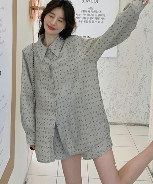セール】花柄シャツ＆ショートパンツ セットアップ