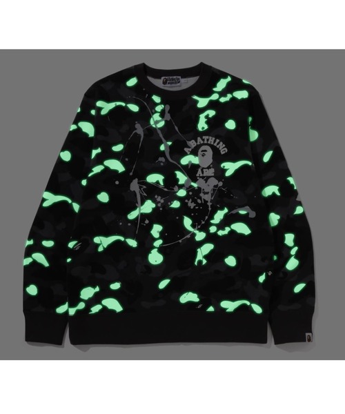 A BATHING APE(アベイシングエイプ)の「CITY CAMO PAINTING CREWNECK SWEATSHIRT(スウェット・メンズ・ホワイト/ブラック・SMALL/XX-LARGE/X-LARGE/MEDIUM/LARGE)」の6枚目の写真