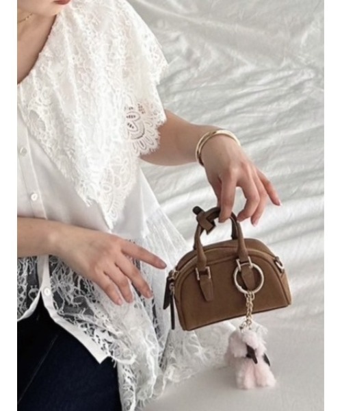 FRAY I.D(フレイアイディー)の「ラウンドマイクロミニボストンバッグ(ボストンバッグ・レディース・ブラック/キャメル/イエロー・F)」の11枚目の写真