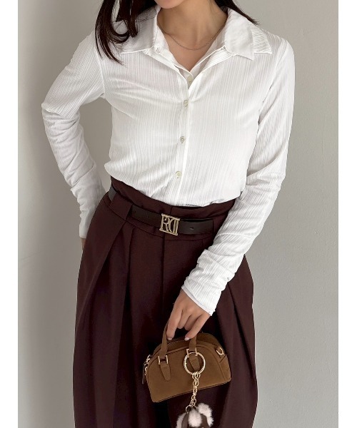 FRAY I.D(フレイアイディー)の「ラウンドマイクロミニボストンバッグ(ボストンバッグ・レディース・ブラック/キャメル/イエロー・F)」の12枚目の写真