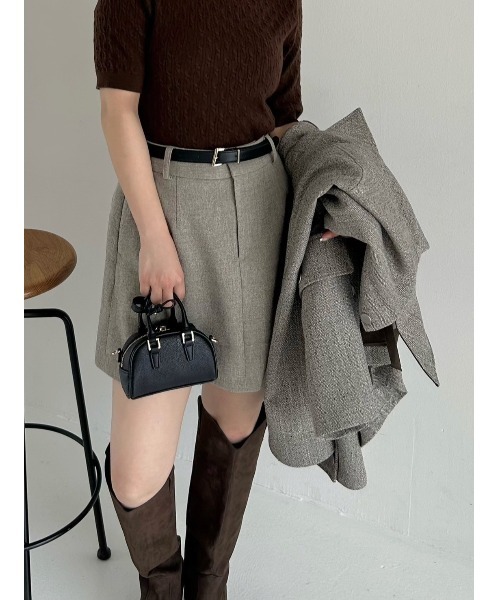 FRAY I.D(フレイアイディー)の「ラウンドマイクロミニボストンバッグ(ボストンバッグ・レディース・ブラック/キャメル/イエロー・F)」の10枚目の写真