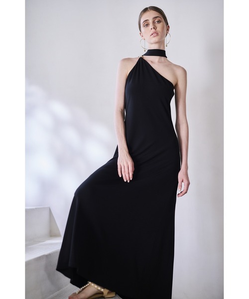 Michiko Yamawaki×Estella.K】One-shoulder jersey dress ワン