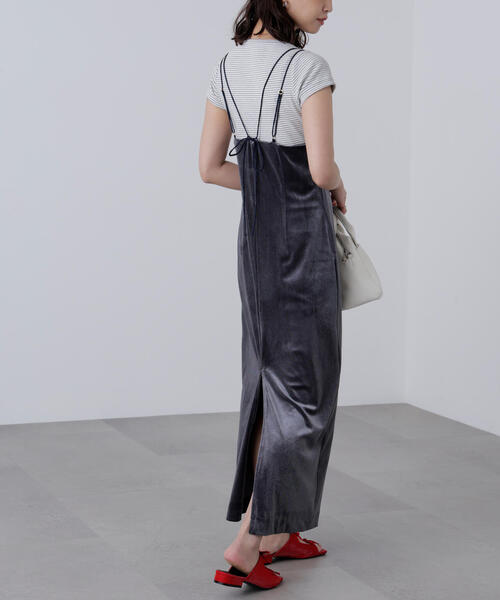 FREE'S MART（フリーズマート）の「◆２ストラップベロアキャミワンピース（ワンピース・レディース・ブラック/グレー/ブラウン・SMALL/MEDIUM）」の17枚目の写真