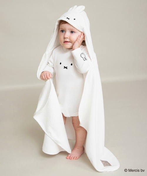 BRANSHES（ブランシェス）の「【miffy/ミッフィー/boris/ボリス】フード付きバスローブ（その他ベビーウェア・キッズ・ブラウン/オフホワイト・FREE）」の5枚目の写真