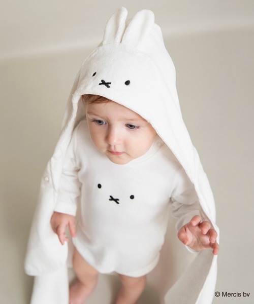 BRANSHES（ブランシェス）の「【miffy/ミッフィー/boris/ボリス】フード付きバスローブ（その他ベビーウェア・キッズ・ブラウン/オフホワイト・FREE）」の8枚目の写真