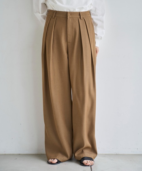 meilmada(メイルマダ)の「ツータックワイドスラックスパンツ(スラックス・レディース・ブラウン/アイボリー/ブラック・SMALL/MEDIUM)」の19枚目の写真