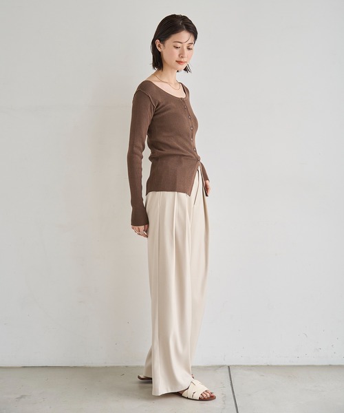 meilmada(メイルマダ)の「ツータックワイドスラックスパンツ(スラックス・レディース・ブラウン/アイボリー/ブラック・SMALL/MEDIUM)」の14枚目の写真