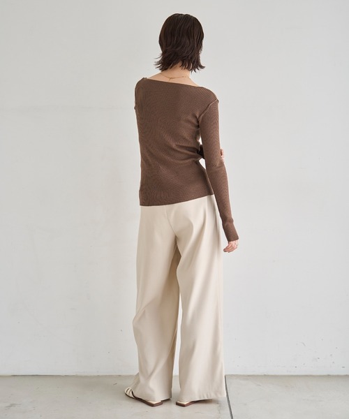 meilmada(メイルマダ)の「ツータックワイドスラックスパンツ(スラックス・レディース・ブラウン/アイボリー/ブラック・SMALL/MEDIUM)」の15枚目の写真