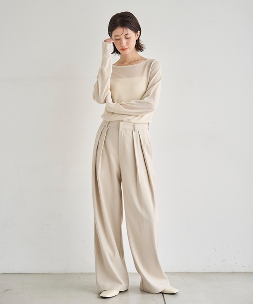 meilmada(メイルマダ)の「ツータックワイドスラックスパンツ(スラックス・レディース・ブラウン/アイボリー/ブラック・SMALL/MEDIUM)」の8枚目の写真