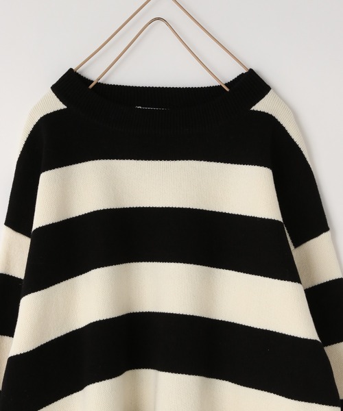 LOWRYS FARM（ローリーズファーム）の「ボーダーニットプルオーバーＬＳ　583715（ニット/セーター・キッズ・ピンク/ブルー/ホワイト×ブラック・110cm/120cm/130cm/140cm/150cm）」の4枚目の写真