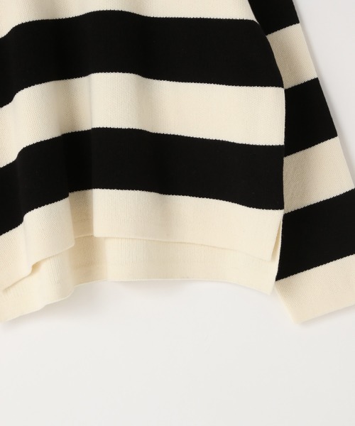 LOWRYS FARM（ローリーズファーム）の「ボーダーニットプルオーバーＬＳ　583715（ニット/セーター・キッズ・ピンク/ブルー/ホワイト×ブラック・110cm/120cm/130cm/140cm/150cm）」の5枚目の写真