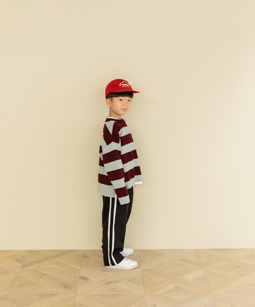 LOWRYS FARM（ローリーズファーム）の「ボーダーニットプルオーバーＬＳ　583715（ニット/セーター・キッズ・ピンク/ブルー/ホワイト×ブラック・110cm/120cm/130cm/140cm/150cm）」の14枚目の写真