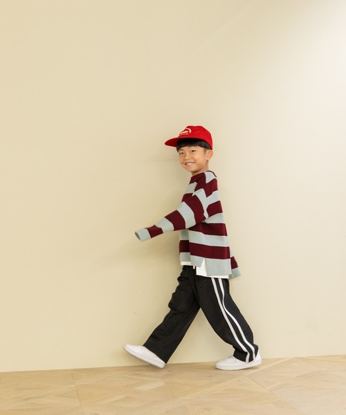 LOWRYS FARM（ローリーズファーム）の「ボーダーニットプルオーバーＬＳ　583715（ニット/セーター・キッズ・ピンク/ブルー/ホワイト×ブラック・110cm/120cm/130cm/140cm/150cm）」の22枚目の写真