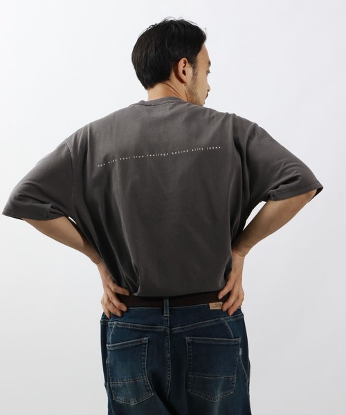 BAYFLOW(ベイフロー)の「ハンドペイントプリントTシャツ(Tシャツ/カットソー・メンズ・イエロー/チャコールグレー/オフホワイト・MEDIUM/LARGE)」の8枚目の写真