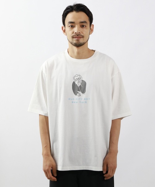 BAYFLOW(ベイフロー)の「ハンドペイントプリントTシャツ(Tシャツ/カットソー・メンズ・イエロー/チャコールグレー/オフホワイト・MEDIUM/LARGE)」の6枚目の写真