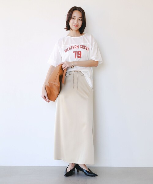 B:MING by BEAMS(ビーミングバイビームス)の「メッシュ ナンバー Tシャツ(Tシャツ/カットソー・レディース・チャコールグレー/ホワイト/ブラウン・ONE SIZE)」の4枚目の写真