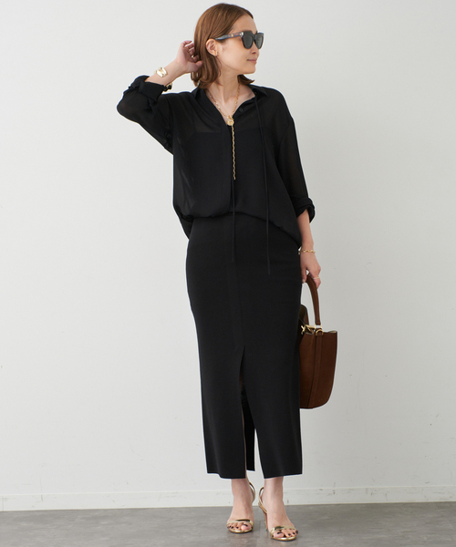 Deuxieme Classe(ドゥーズィエムクラス)の「*shake code スリットスカート(スカート・レディース・ブラック・34/36/38)」の10枚目の写真