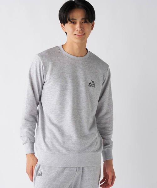 Kappa(カッパ)の「kappa/カッパ クルーネックスウェット(スウェット・メンズ・ブラック/杢グレー・LL/L/M)」の2枚目の写真