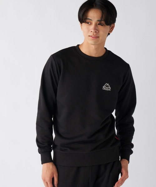 Kappa(カッパ)の「kappa/カッパ クルーネックスウェット(スウェット・メンズ・ブラック/杢グレー・LL/L/M)」の1枚目の写真
