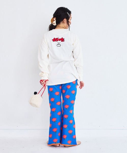 MARKEY'S(マーキーズ)の「総柄ワッフルパイピングフレア-パンツ/おとな(その他パンツ・レディース・杢グレー/レッド系その他/ブラウン系その他/ブラック系その他・160cm)」の16枚目の写真