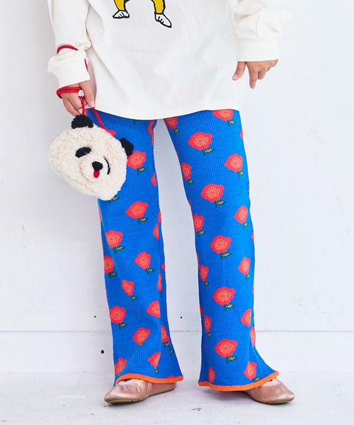 総柄ワッフルパイピングフレア－パンツ/おとな（その他パンツ