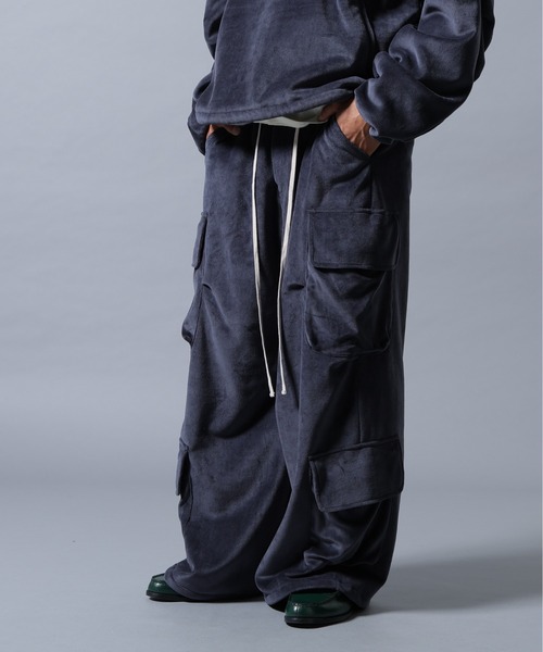DankeSchon/ダンケシェーン/WFACE VELOUR FLARE CARGO PANTS（カーゴ